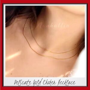 NEW GOLD DELICATE SNAKE CHAIN CHOKER NECKLACE